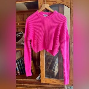 Hot Pink Urban Outfitters Crop Sweater